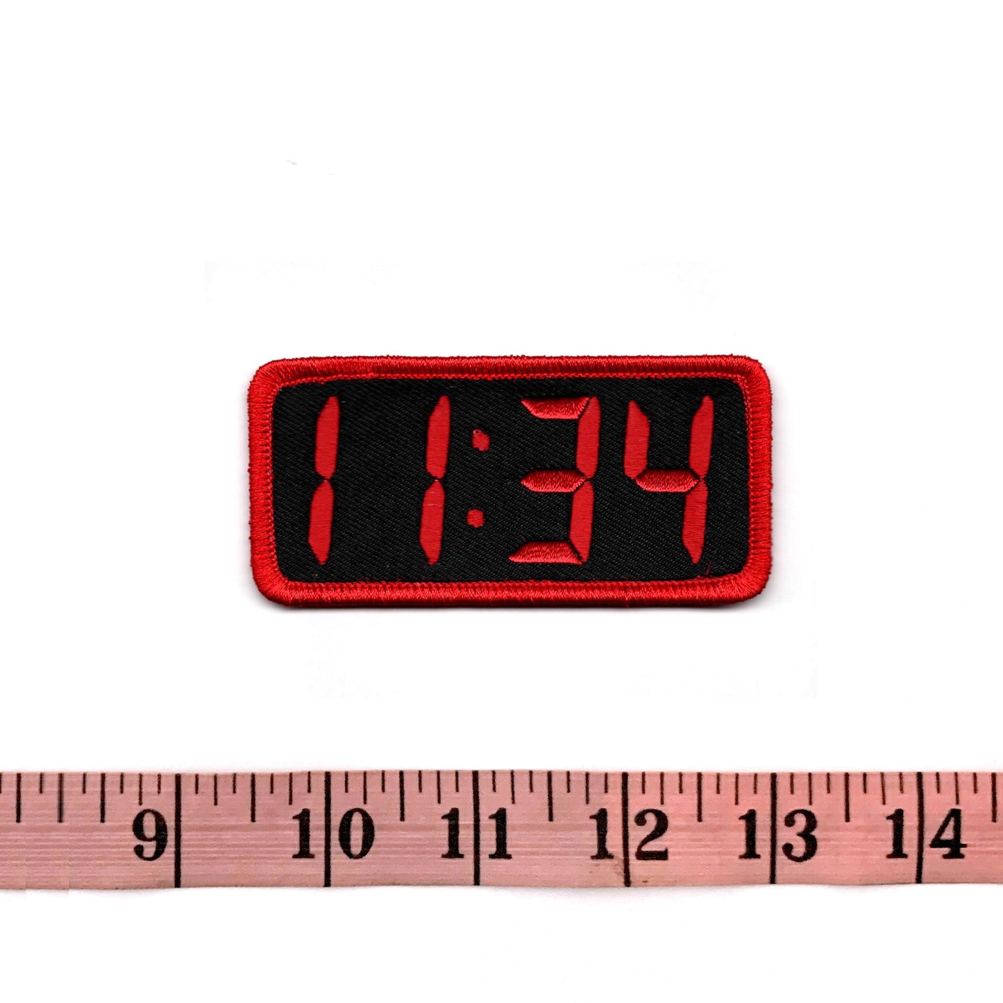 11:34 Embroidered Patch w/Adhesive backing