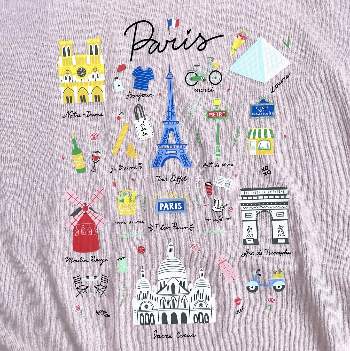 Paris Love Vintage Jersey Tee