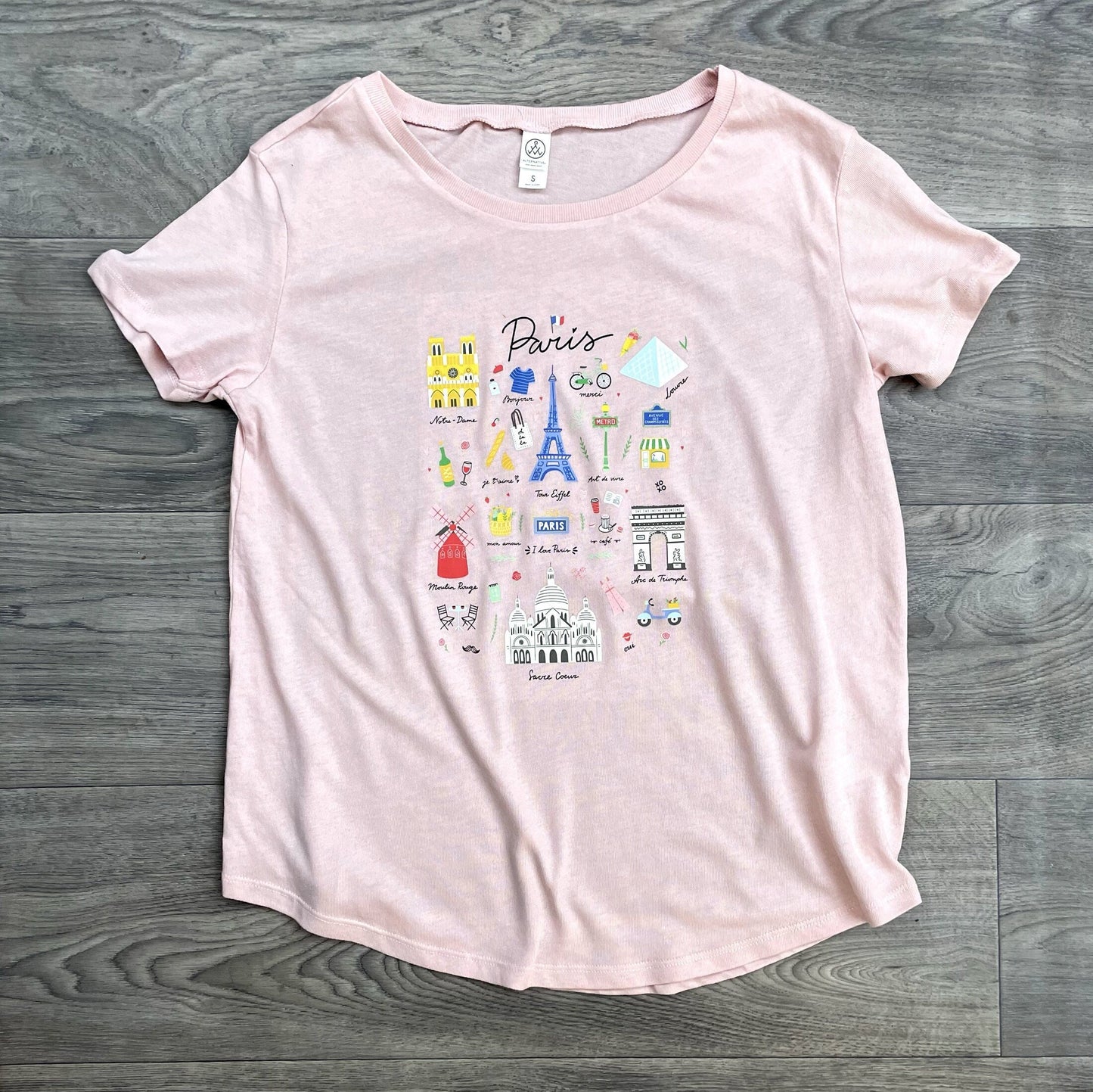 Paris Love Vintage Jersey Tee