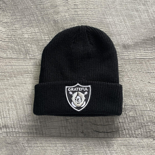 Dead / Las Vegas Football “Grateful” Embroidered Patch Beanie