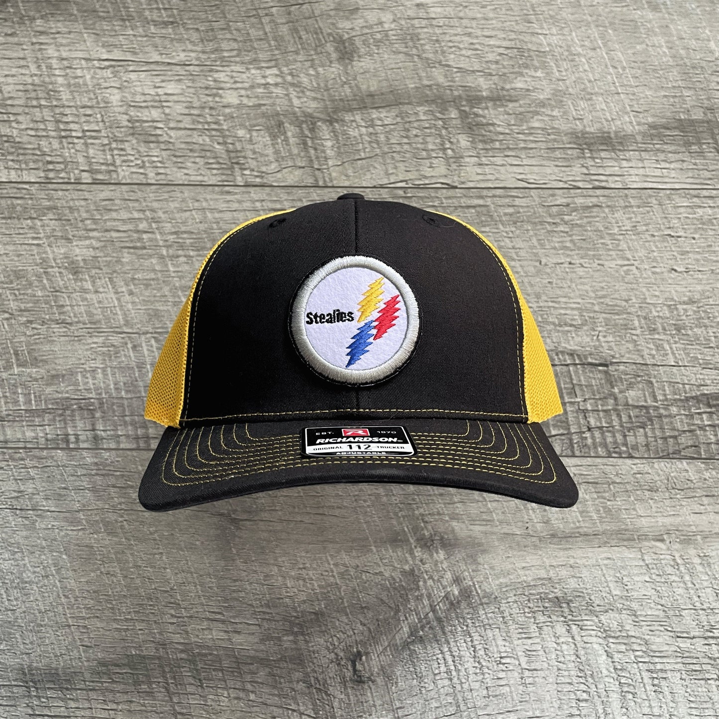 Dead / Pittsburgh Football Inspired Richardson 112 Embroidered Patch Hat