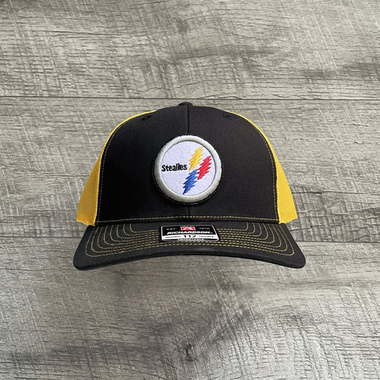 Dead / Pittsburgh Football Inspired Richardson 112 Embroidered Patch Hat