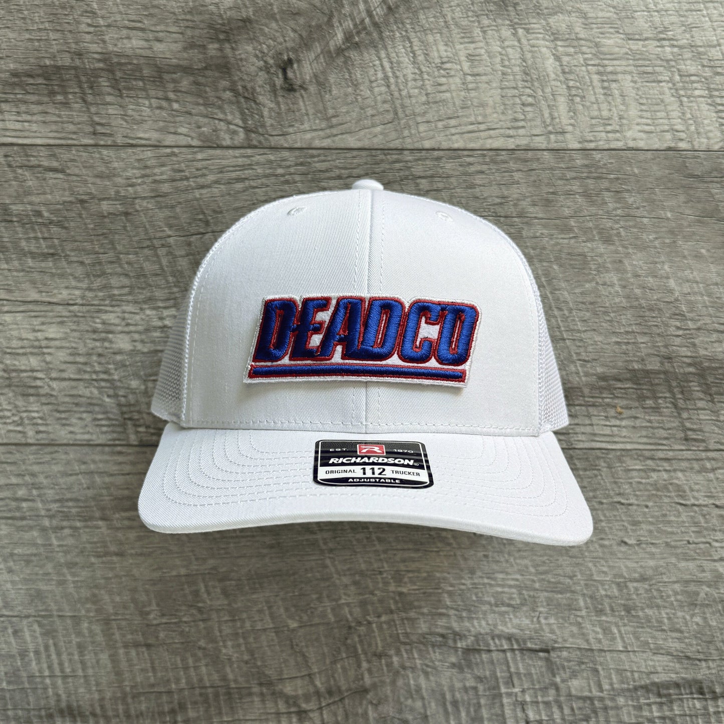 Dead / New York #1 Football Inspired Richardson 112 Embroidered Patch Hat