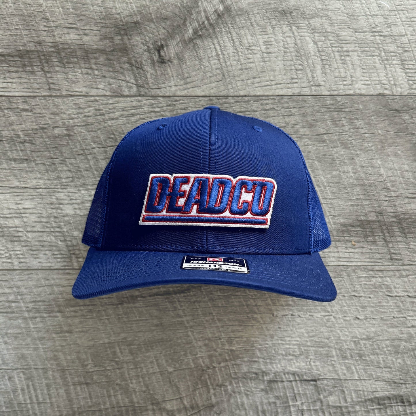 Dead / New York #1 Football Inspired Richardson 112 Embroidered Patch Hat