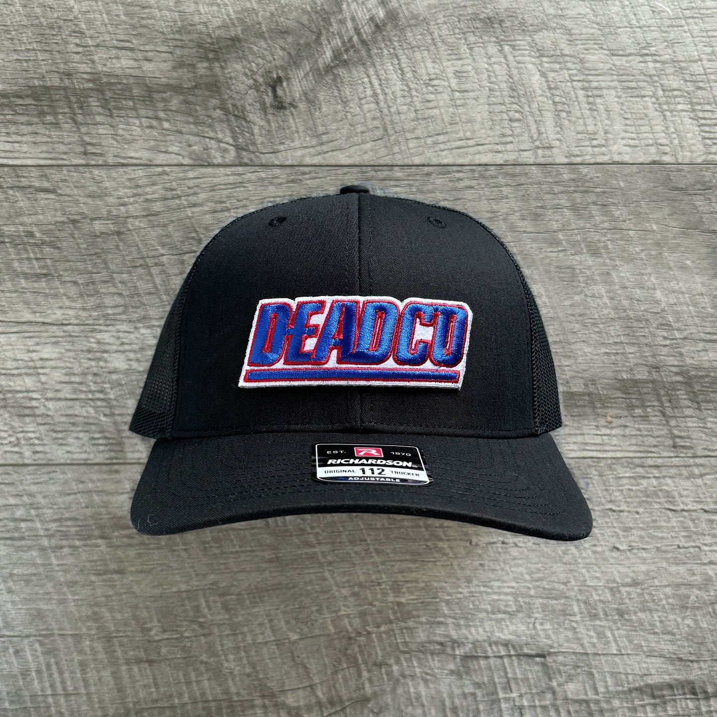 Dead / New York #1 Football Inspired Richardson 112 Embroidered Patch Hat
