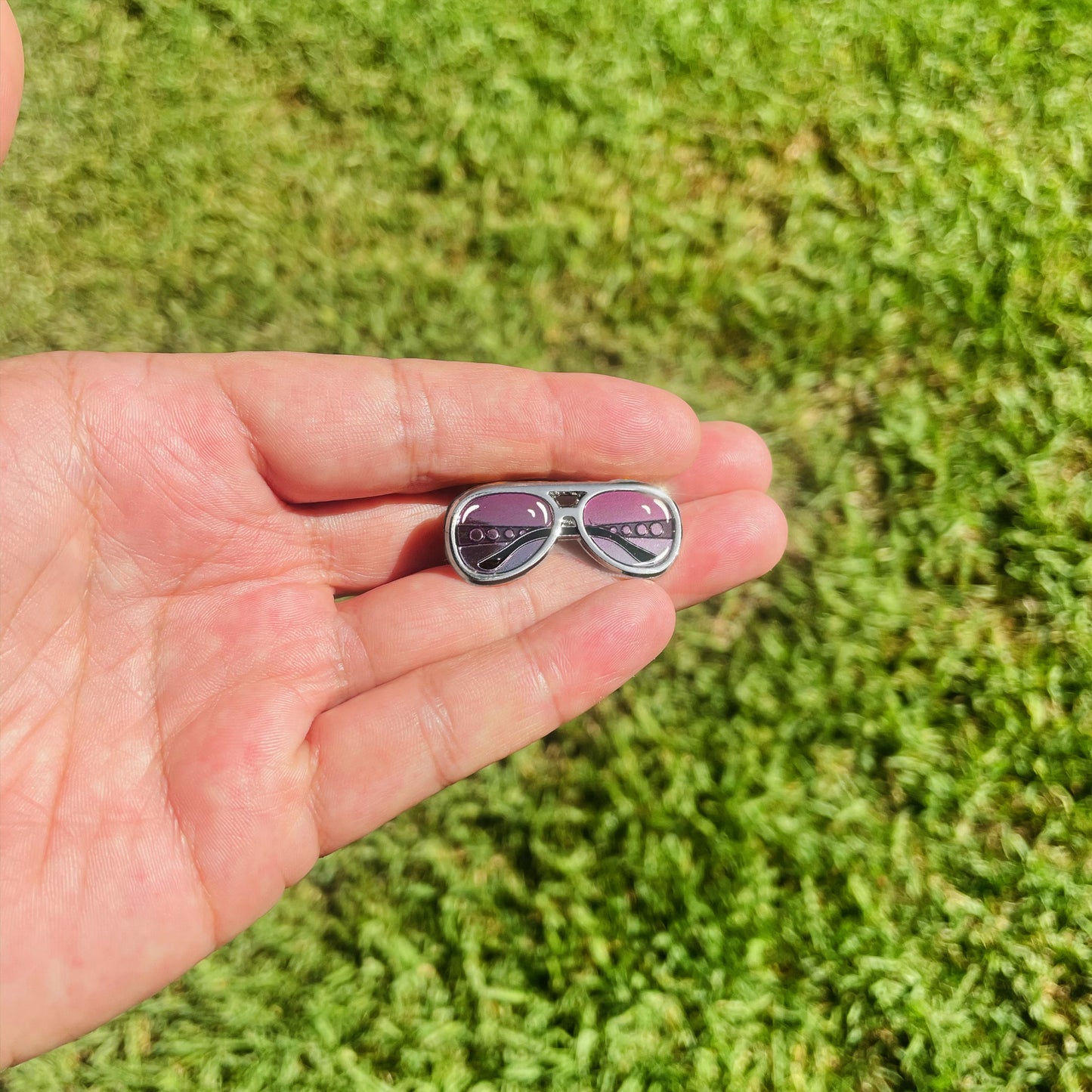 The King - TCB "Silver & Purple" Sunglasses - Limited Edition Enamel Pin