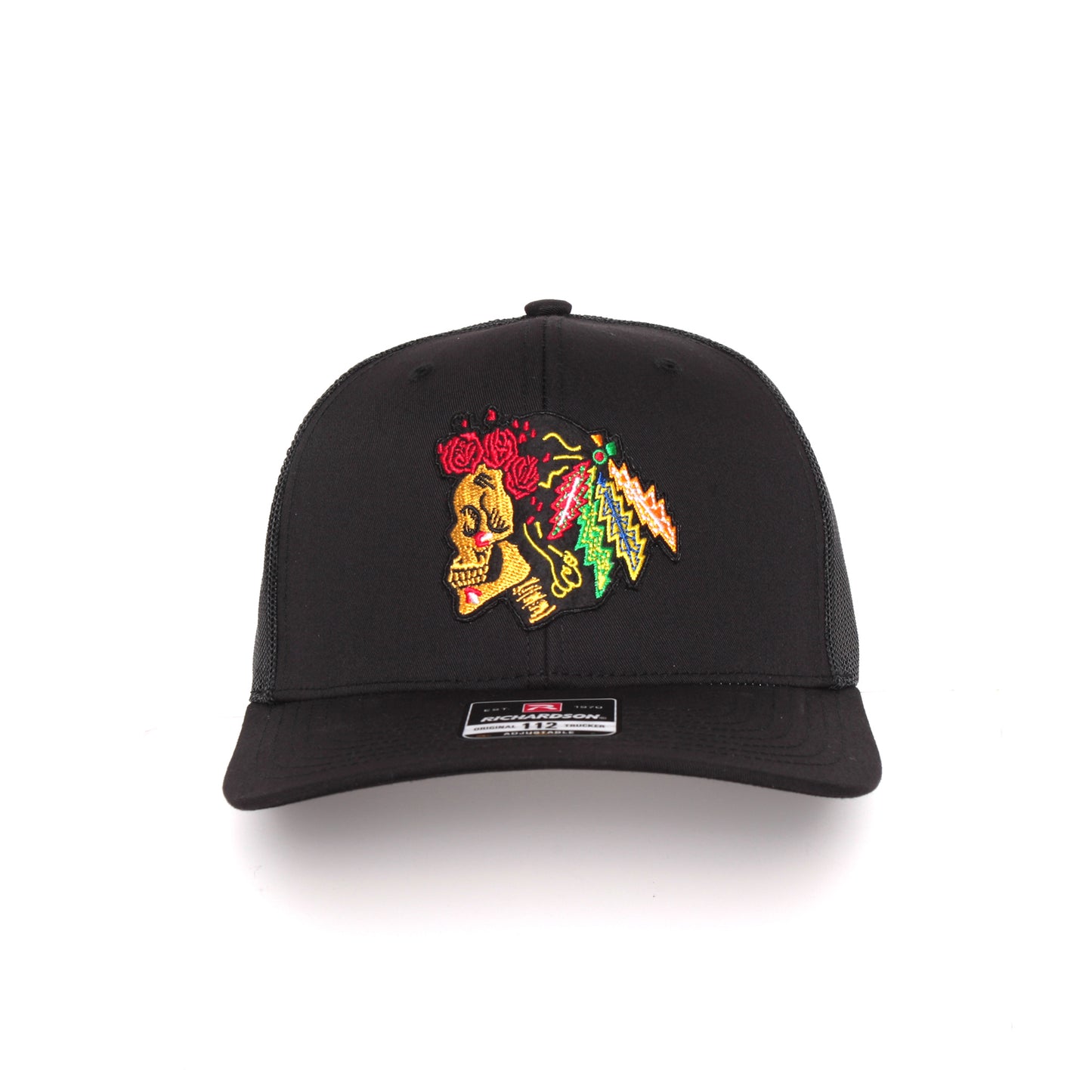 Dead / Chicago Hockey Inspired Richardson 112 Patch Hat