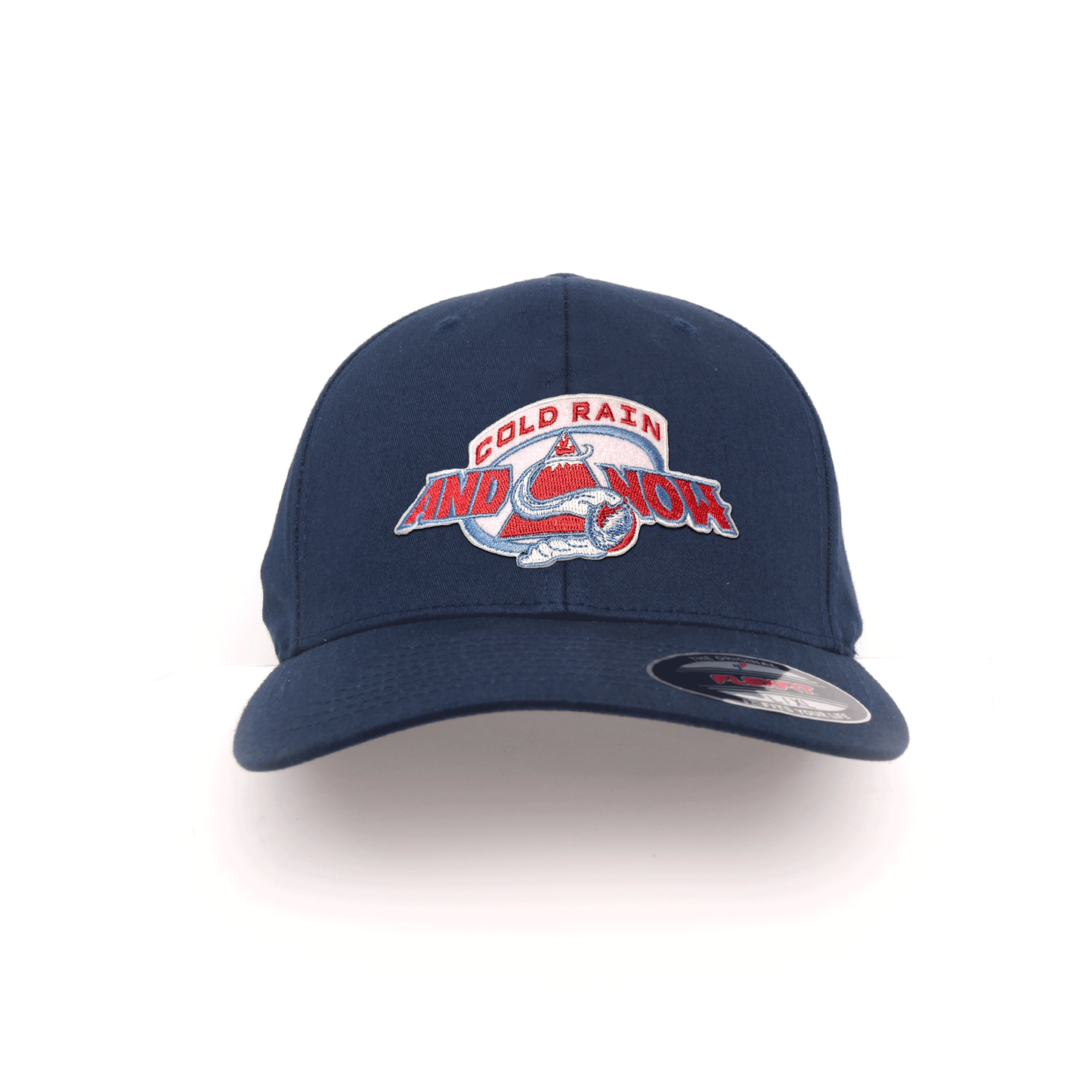 Dead / Colorado / Cold Rain and Snow Hockey Inspired Flexfit Embroidered Patch Hat