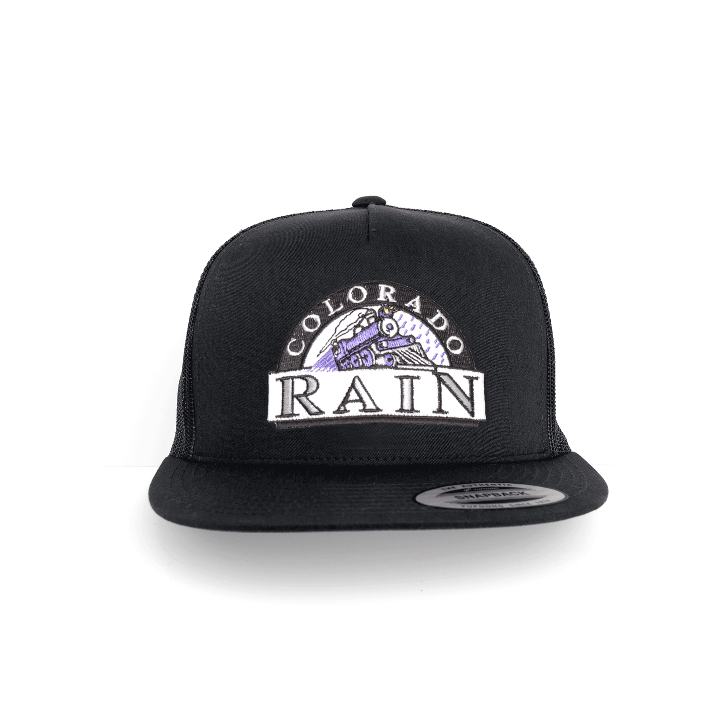 Dead / Colorado Rain Baseball Inspired 5 Panel Embroidered Patch Hat