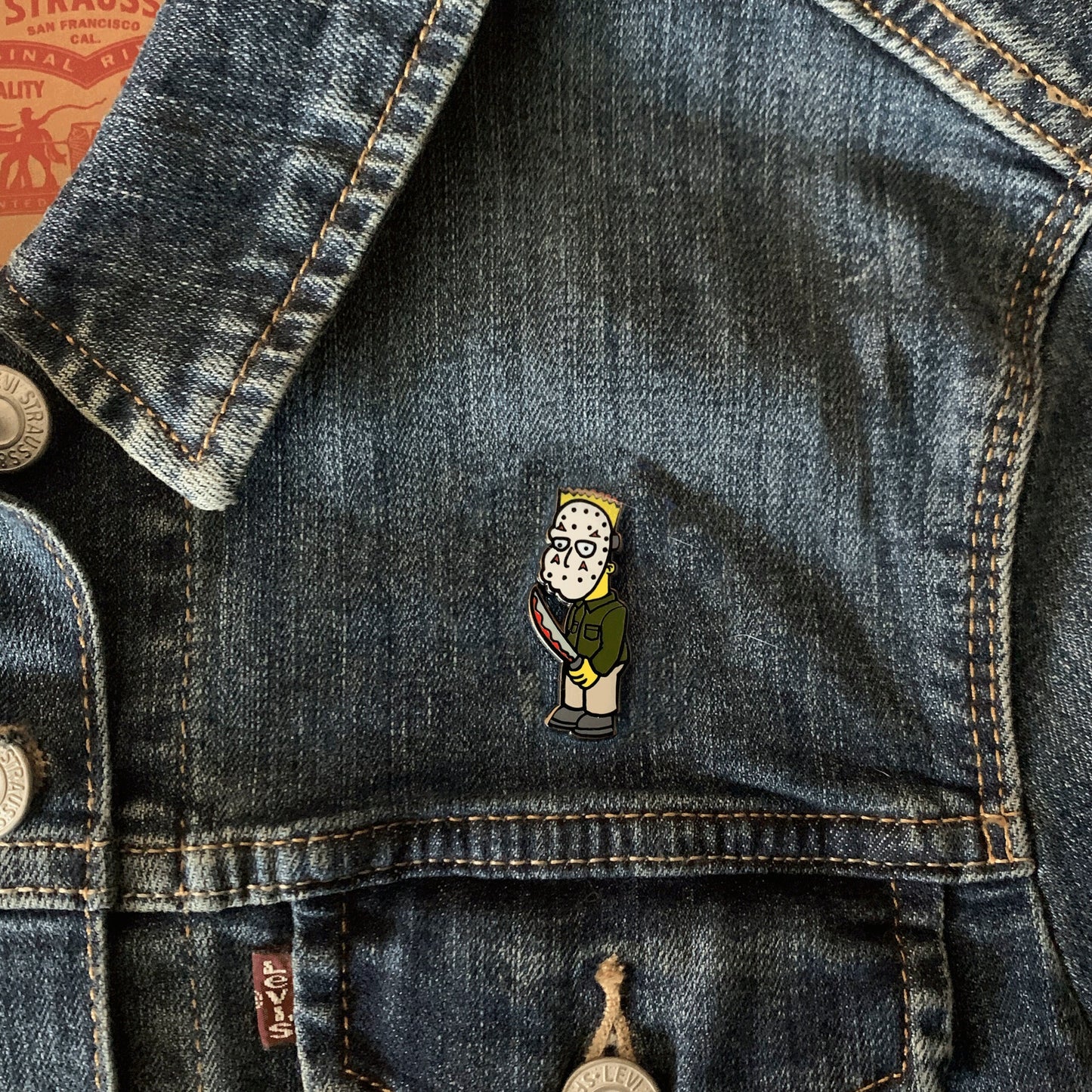 Bart as Jason Vorhees - Friday 13th Hard Enamel Pin