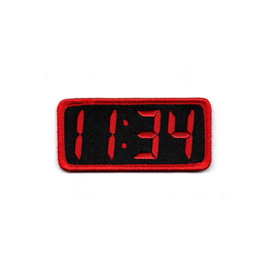 11:34 Embroidered Patch w/Adhesive backing