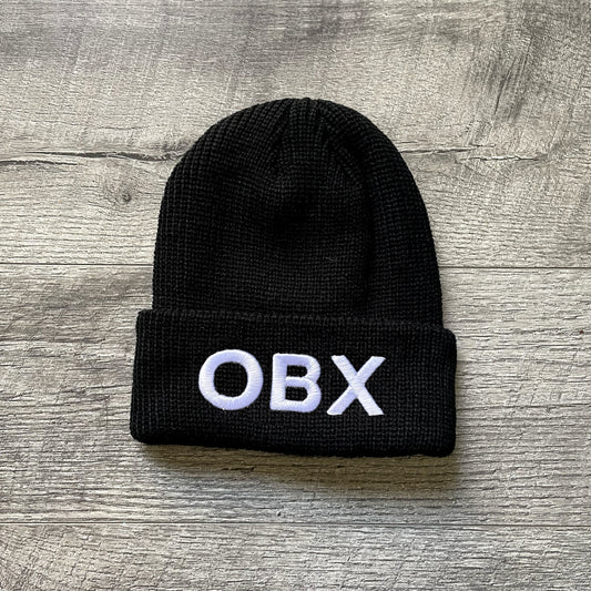 OBX Embroidered Loose Knit Beanie