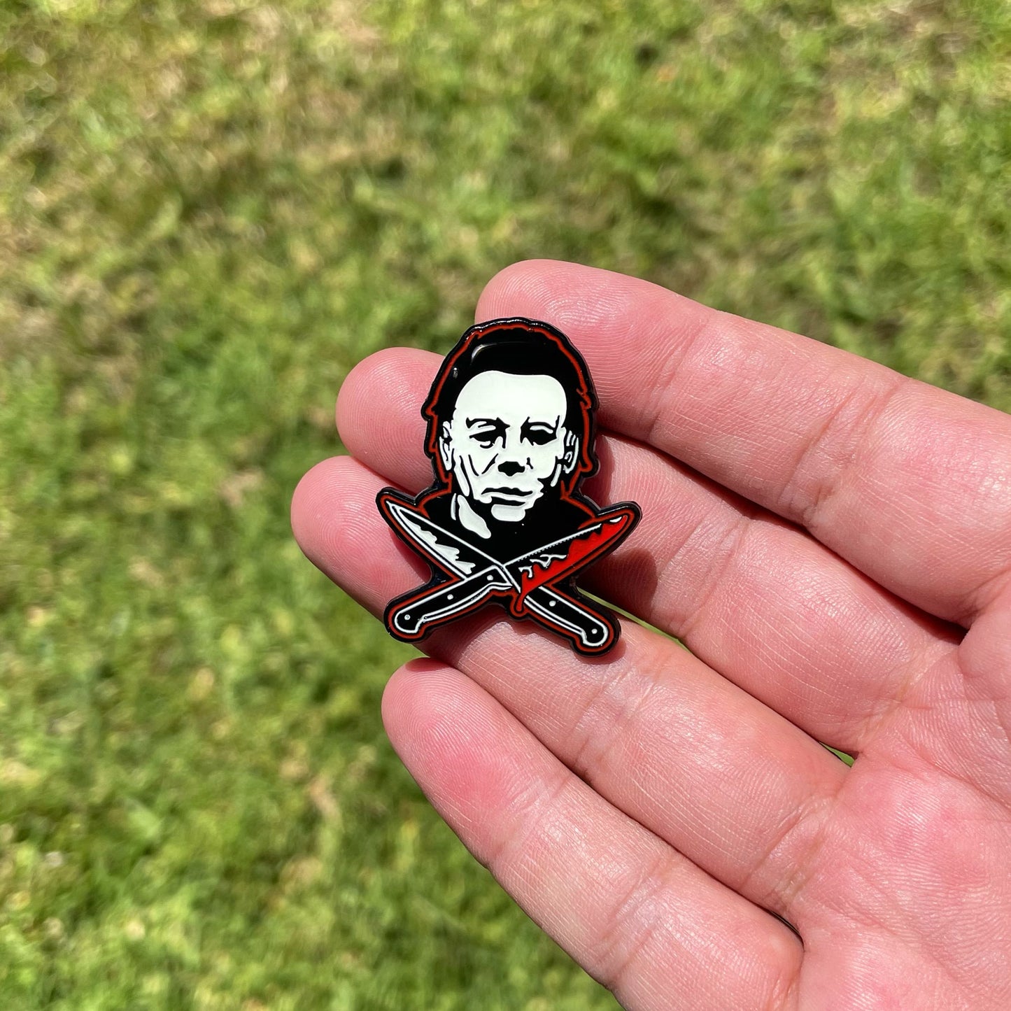 Michael Myers Glow in the Dark Mask Enamel Pin