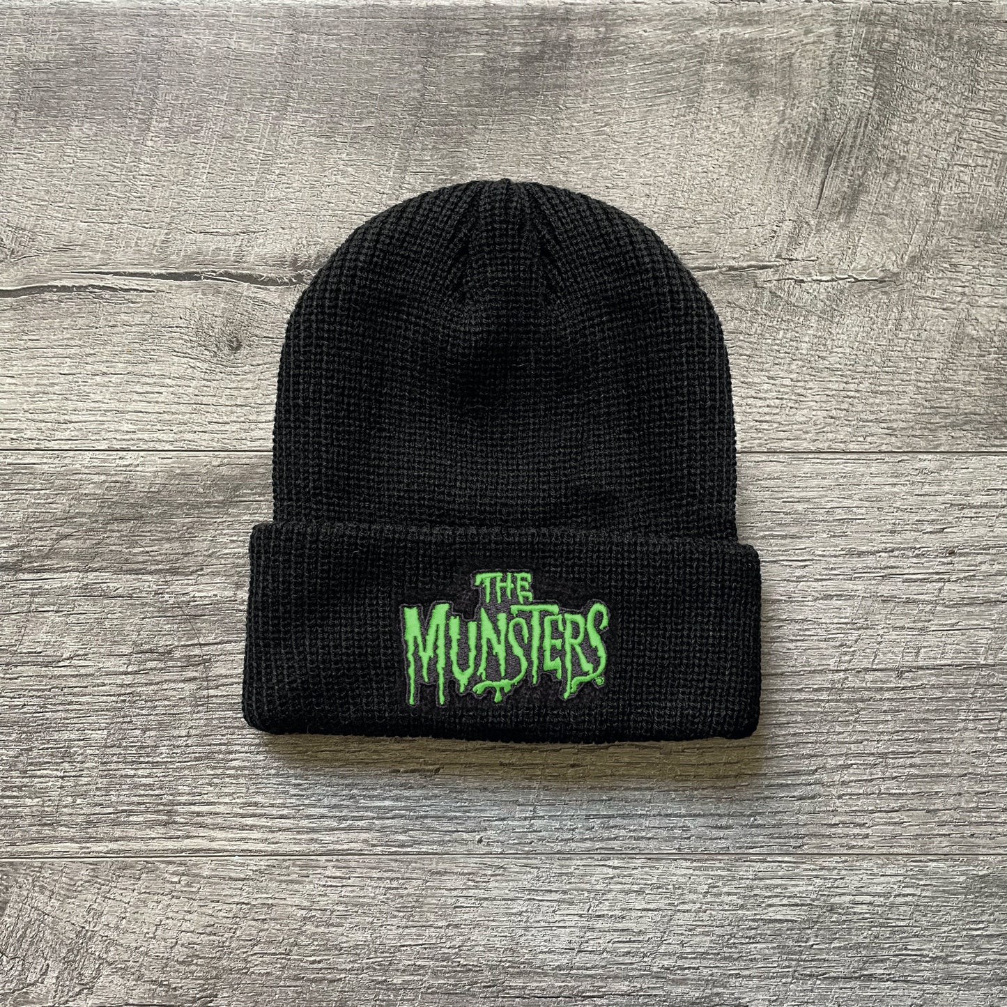 Munsters Embroidered Loose Knit Beanie