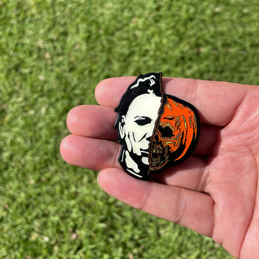 Michael Myers Pumpkinface Glow in the Dark Enamel Pin