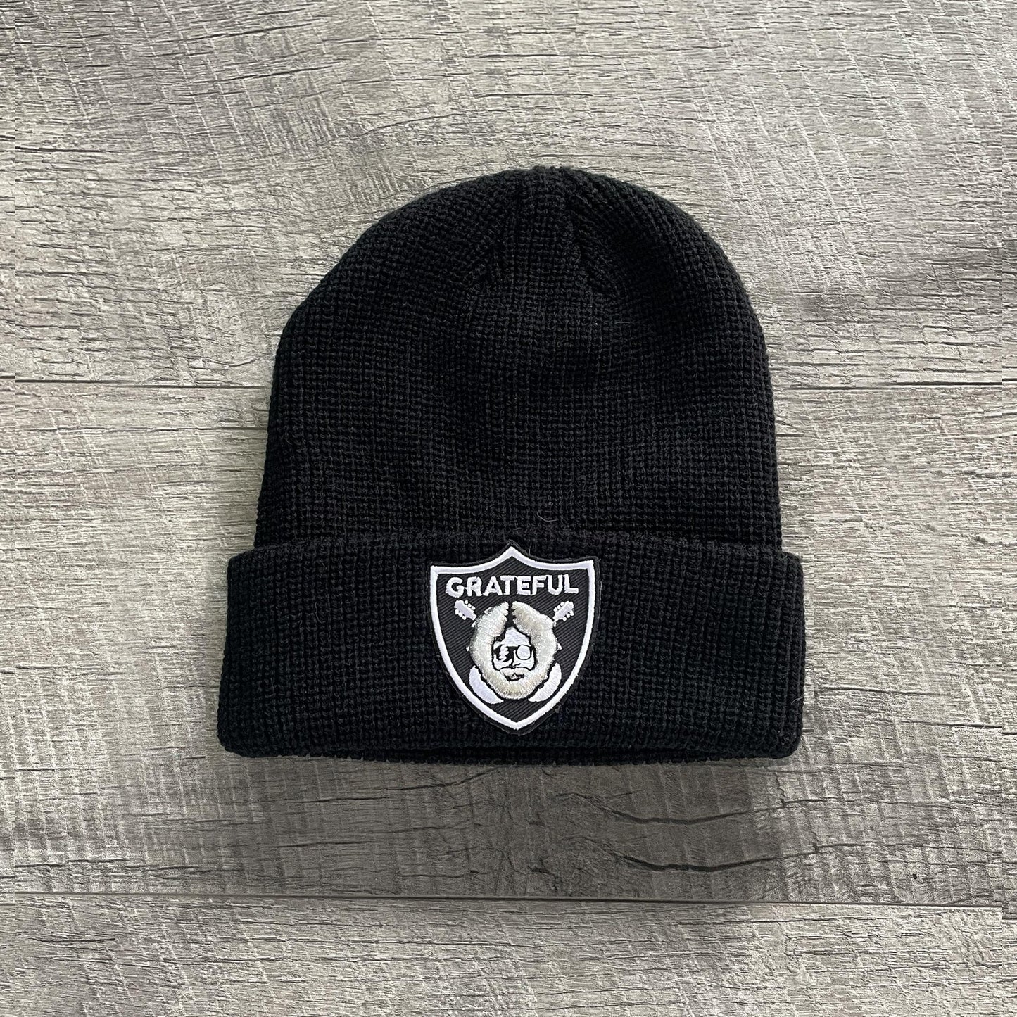 Dead Co / Raiders Grateful Embroidered Patch Beanie